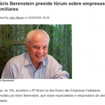 Bóris Berenstein preside fórum sobre empresas familiares (João Alberto)